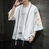 Kimono japonés Hanfu bordado de estilo chino para hombre, chaqueta tipo cárdigan con plumas, estilo antiguo Ukiyo-e, traje antiguo, bata y capa.