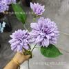 Dália Artificial de Haste Única com 3 Flores, Material para Flores Artificiais de Dália Atacado, Arte Floral Decorativa, Dália Artificial