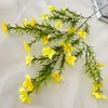 Crisantemos silvestres pequeños de estilo pastoral artificial, plantas y flores verdes estilo jardín de Monet, accesorios de decoración del hogar, accesorios de fotografía, arreglos florales de boda