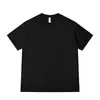 Camiseta Oversized Branca de Algodão Puro com Fio Duplo 40S, Peso Pesado, Manga Curta, para Verão, Camiseta Básica de Ombro Regular, Customizável para Homens
