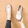 Sapatos femininos de sola macia, sapatos de enfermeira baixos, novos mocassins outono 2026, sapatos de trabalho confortáveis da moda britânica, sapatos de salto baixo femininos