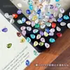 Pedras de strass para nail art com zircônia de base reta em formato de gota d'água, pedras de strass facetadas irregulares brilhantes em formato de flor para decoração de unhas