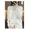 Suéter vermelho retrô para mulheres, início do outono de 2026, camada interna slim-fit outono/inverno, top de tricô, cardigã, jaqueta, amarelo