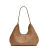Nuevo bolso de patchwork de estilo coreano, tipo baguette, tipo media luna, para mujer, bolso de hombro, con texto debajo del brazo.