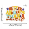 Pegatinas Divertidas de Tela Transfronterizas Personalizadas Color Texto en Inglés Bordado Bordado por Computadora Mochila Decoración de Viaje Venta al por Mayor Planchado