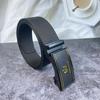 Cinturón de Cuero Versátil para Hombre de Nailon Imitación Hebilla Automática sin Hebilla de Moda para Exteriores Tejido Táctico