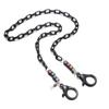 Nova personalidade simples preta acrílico smiley rosto cordão máscara cadeia cruz óculos máscara de corrente com corrente de corda