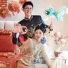 Roupão de Manhã Grande Personagem Casamento Noiva Adereço de Foto Fundo de Casamento Jogo de Receber a Noiva Pose Criativa Artefato para Tirar Fotos