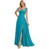 Vestido de Noche Nuevo de Verano y Otoño 2026 para Mujer de Amazon Transfronterizo, Elegante Vestido Largo con Tirante Ajustable, Vestido de Banquete