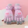 Los Guantes de Esquí para Niños Son Cálidos, Impermeables, Cortavientos y Resistentes al Frío, Adecuados para Jugar en la Nieve al Aire Libre y Ciclismo en Invierno, Estilo de Dibujos Animados para que los Niños se Protejan del Frío