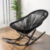 Sillón Mecedora de Ratán Sillón de Descanso Silla de Ratán Anticuada Silla Mecedora al Aire Libre para Adultos Personas Mayores Balcón Patio Exterior Impermeable Producto Nuevo