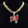 Dominante hip-hop europeo y americano nuevo colgante de pirata collar de cadena cubana moda tendencia hip-hop accesorios de joyería personalizados