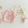 Camiseta con lazo para niña, novedad de verano 2025, top con cordón de dibujos animados para bebé, moda infantil, tirantes vaqueros