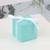 Caixa de Doces Quadrada Europeia Nova Caixa Quadrada de Cor Sólida Caixa de Doces de Casamento Caixa Quadrada Multicor Opcional Atacado em Estoque