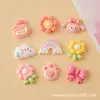 Girassol Arco-Íris Brilhante DIY Acessórios para Joias de Resina Feitos à Mão Atacado Elásticos de Cabelo para Crianças Materiais para Ímã de Geladeira