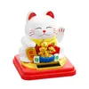 Una figura de gato en busca de fortuna, un nuevo producto diseñado para atraer riqueza, con movimiento automático alimentado por energía solar, perfecta para decorar escritorios y tiendas, añadiendo un toque de elegancia