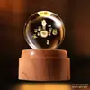Luz Noturna de Planeta com Bola de Cristal Giratória Enfeites Criativos para Mesa Artesanato Feng Shui Presentes para Professores Novos Produtos Transfronteiriços