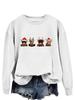 Estación independiente eBay Moda top Navidad cuatro ganado moda suéter pulóver estampado camisa de manga larga para mujer europea y americana