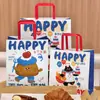 Bolsa de Empaque para Llevar de Panadería Paper Butler Bolsa de Empaque para Pan Bolsa de Papel Kraft Bolso de Mano Comercial al por Mayor Logo Impreso