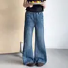 Estilo Nuevo de Otoño Jeans para Niñas Medianas-Grandes Ropa Infantil Niños Niñas Jeans Acampanados con Brillo Plateado Elegantes Versátiles Modernos
