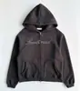 Ahora - Versión Correcta Estilo Coreano 26 Nueva Sudadera con Capucha de Forro Polar Bordada Retro Americana Chaqueta Holgada con Cremallera