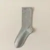 Meias brancas 100% algodão puro, meias finas femininas de verão até a panturrilha, resistentes a odores, meias invisíveis, meias pós-parto, meias longas, adequadas para o outono
