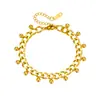 Moda europea y americana moda hip hop estilo neutro cadena simple bola de acero costura borla pulsera acero de titanio joyería pequeña