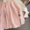 Cardigã Infantil Outono e Inverno Nova Chegada Roupa Externa para Meninas Suéter Cor Sólida Top de Tricô Infantil Casaco para Crianças Médias e Grandes