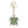 Chaveiro Criativo e Fofo de Tartaruga Pequena com Pedras de Diamante para Carro, Acessório para Bolsa Feminina, Chaveiro de Tartaruga, Pingente de Animal Presente