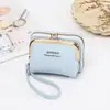 Billetera Nueva para Mujer Transfronteriza con Pulsera Billetera Corta para Monedas Pinza para Monedas Coreana Bolso con Tarjetero Múltiple Bolso Organizador de Tarjetas