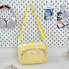 Bolsa Transparente de Ombro Cruzado Cor Sólida, Bonita e Fashion, Versátil, Alto Valor Estético, para Meninas, Adequada para Faculdade e Estilo Anime
