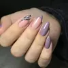 Exportación Europea y Americana Nuevo Estilo 24 Piezas Uñas de Manicura, Uñas Largas Almendradas con Rayas Brillantes Estampado de Leopardo de Alta Gama, Uñas Portátiles al por Mayor