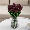 Flor Artificial de Tulipán Mini PU Flor Artificial Transfronteriza Boda Decoración del Hogar Flor Sensación Tulipán Planta Artificial