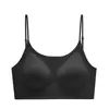 Sutiã Push-Up Pequeno Invisível para Mulheres, Estilo Verão Fino com Alças Finas, Sutiã Beauty Back Sem Costura, Sutiã Confortável Integrado