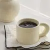Taza de Cerámica de Alta Calidad con Esmalte Debajo para Uso Doméstico, Color Sólido Simple, Taza de Leche para Desayuno de Pareja, Taza de Cerámica de Regalo