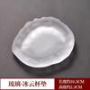 Estera de taza de té de vidrio con forma de martillo de Phnom Penh de estilo japonés, soporte creativo para taza de té de Kung Fu, mini plato pequeño, platillo de vidrio aislado, estera de té
