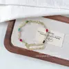 Pulsera de Pedrería Color Dopamina Estilo Coreano Resistente de Alta Gama Apilable Verano Nuevo Versátil Pulsera Mayoreo