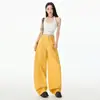 Caqui 2025 Primavera/Verano Nuevos Pantalones Anchos Adelgazantes Versátiles Curvados Tipo Plátano Pantalones Guadaña Pantalones Caqui