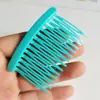 Pente Finalizador de Franja Cabelo Desfiado Estilo Coreano para Crianças e Mulheres Grampo de Cabelo Cor Doce Pente de Cabelo Elástico de Plástico com 14 Dentes