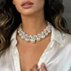 Comercio Exterior Transfronterizo de Amazon Joyería Collar de Perlas Gota de Sangre Personalidad de Nicho Compras Estilo Chica Hip-Hop Cadena para la Clavícula Tendencia