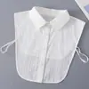 Cuello Desmontable de Otoño e Invierno para Mujer, Cuello Alto Jacquard Fruncido, Cuello de Capa Interior Plisado, Cuello Decorativo Simple para Camisa de Suéter de Primavera