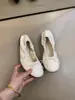 Primer Encuentro Temporada Planos Suaves Zapatos de Ballet para Mujer 2026 Nuevo Estilo Estilo Retro Francés Moño Punta Redonda Escote Bajo