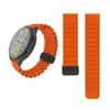 Adecuado para Samsung/Huawei Watch Series Marine Plegable Hebilla Magnética Correa de Silicona 20/20mm Correa de Muñeca