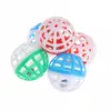 Suministro de Bolas de Juguete Campana Redondas Huecas de Plástico Bicolor para Hámsteres, Chinchillas, Gatos y Perros, 4 cm, Lote Mixto, Juguetes para Gatos