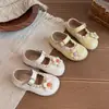 Zapatos de Princesa para Niñas Temperamento Girasol 2026 Primavera/Otoño Nuevos Zapatos de Cuero Suave Estilo Coreano Mocasines para Bebé