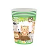 Hawaii Wildone Caça de Animais da Selva Festa de Aniversário Louça Prato de Papel Descartável Copo de Papel Conjunto
