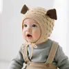 Gorros para Bebé, Gorros de Punto para Bebé de Otoño e Invierno, Gorros de Lana, Gorros con Protección para las Orejas para Niños y Niñas, Gorros Baotou, Gorros Cálidos para Bebés