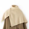 Cashmere 2026 Outono e Inverno Novo Suéter Feminino de Gola Alta Curto Cor Sólida Tamanho Grande Lenço Xale de Tricô Elegante