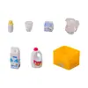 Set de Leche Fresca Realista Juguete de Comida en Miniatura Adorno de Resina Simulación Leche Decoración de Casa de Muñecas DIY Adorno Pequeño de Escritorio