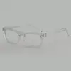 Gafas lisas de estilo literario y retro, diseño unisex, disponibles con lentes graduados, montura cuadrada, con detalles de remaches y bloqueo de luz azul